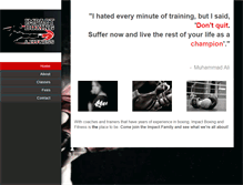 Tablet Screenshot of impactboxingandfitness.com